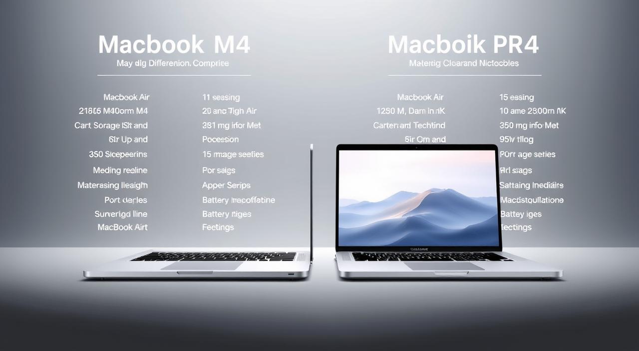 MacBook Air M4 vs MacBook Pro M4: مواصفات وفرق الكامل